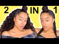 2-in-1 Natural Hairstyle For a LAZY WEEK!! | HOW TO Braid + Curls Tutorial