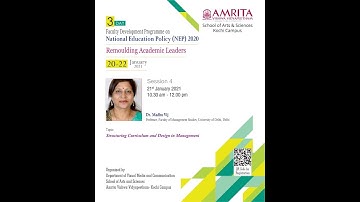 FDP on NEP 2020, Session 4 - Dr. Madhu Vij