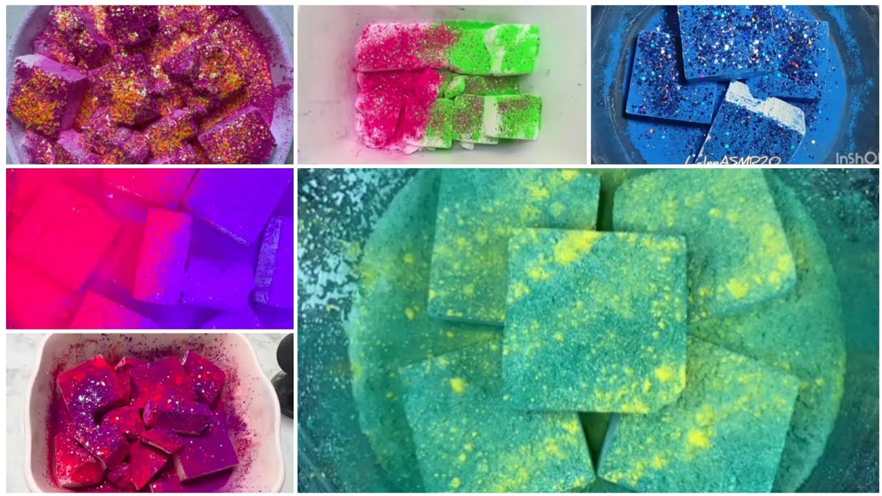 Plain Jane Gym Chalk with holi colors 🎀 | oddly satisfying| Pj gym ...