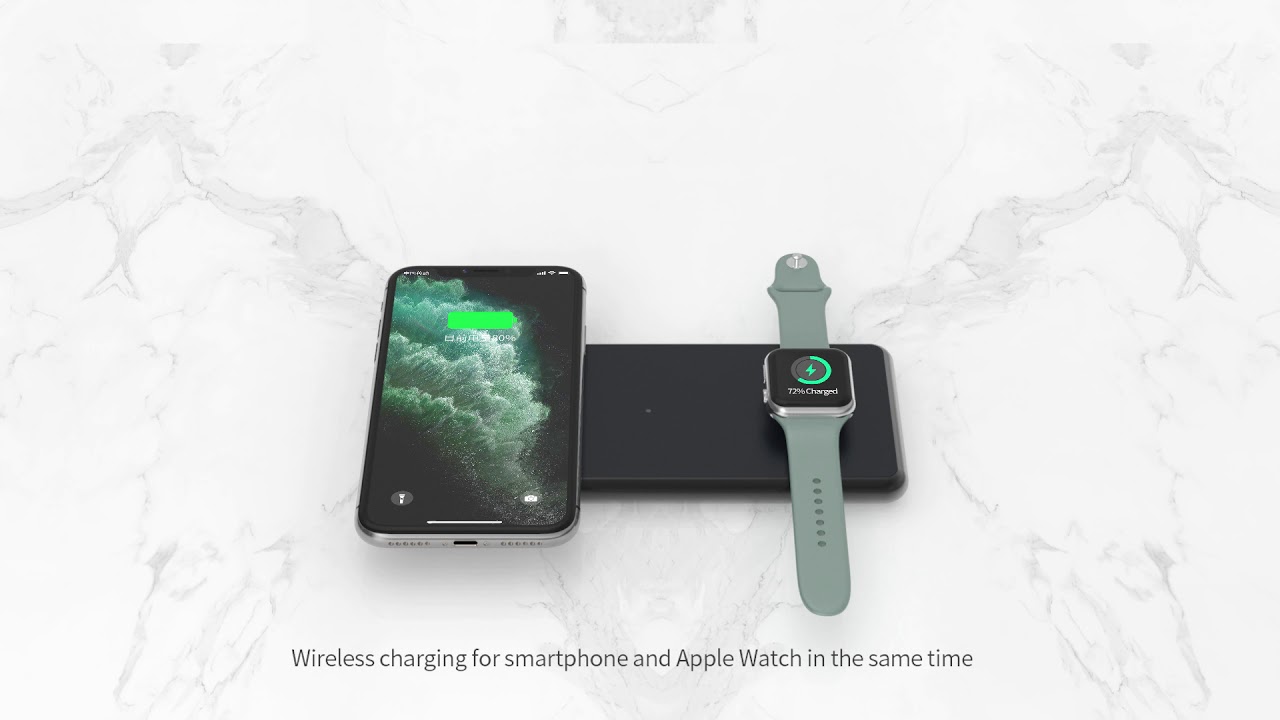 PD Wireless Charger Power Bank 5  coils Design for Apple iPhone Watch Airpods Fast Wireless charging