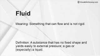 Fluid Meaning