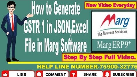 HOW TO EXPORT GSTR1 EXCEL & JSON FILE IN MARG SOFTWARE  MARG SOFTWARE ME JSON FILE KAYSE EXPORT KARE