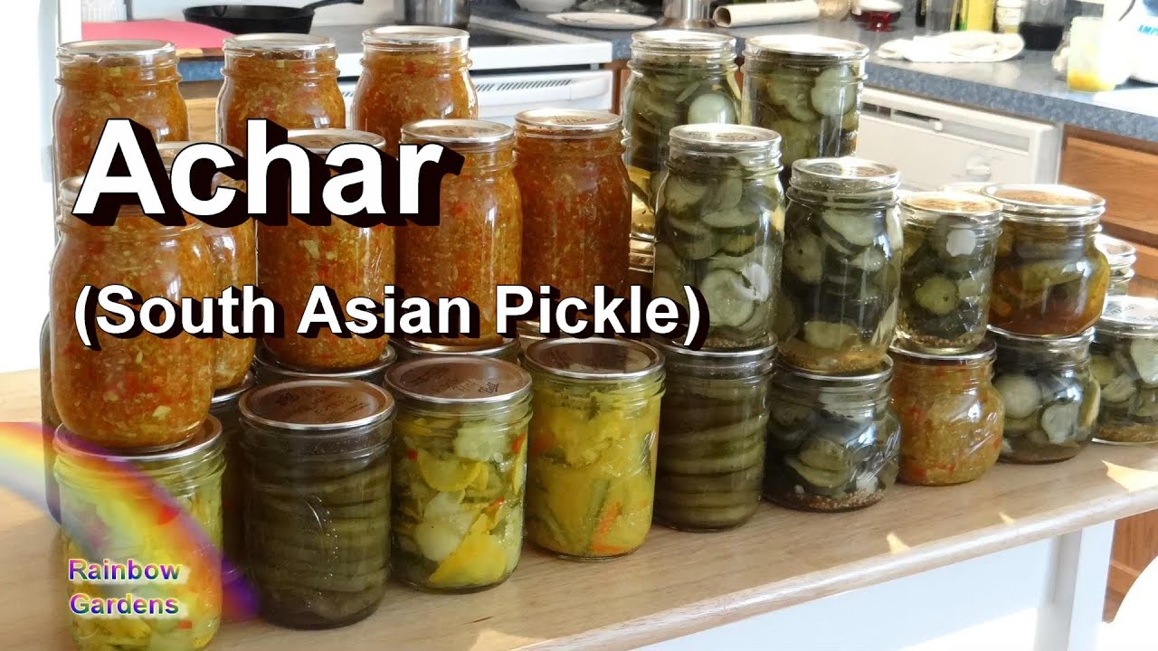 Achar Recipe South Asian Pickles! Yum with Ginger, Garlic, & Peanuts