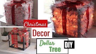 CHRISTMAS LIGHTED &quot;GIFT BOXES&quot; DECOR |DOLLAR TREE DIY| CHRISTMAS 2018