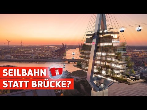 Futuristischer Neubau in Hamburg - Zukunft der Köhlbrandbrücke?