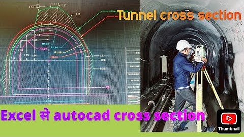 How to cross section of Tunnel using autocad || cross section excel to autocad @binudboruah5156