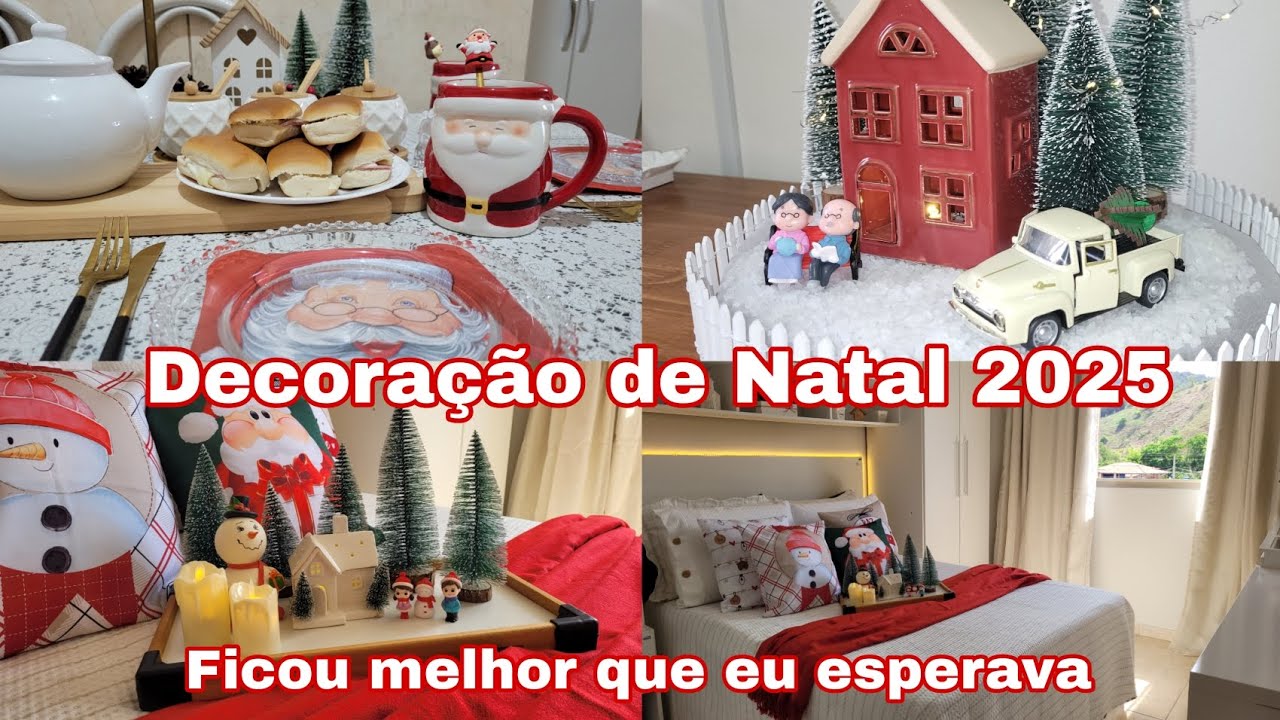 Comecei a Decoração de Natal !Me surpreendi ! Vila Natalina ficou linda  Dicas de Mesa e cama posta 