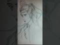 the untamed anime drama lan zhan scene character pencil sketch