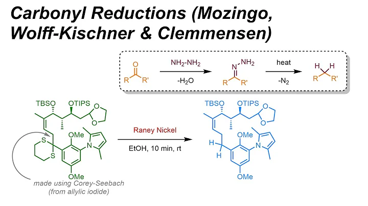 Carbonyl Reductions - Mozingo, Wolff-Kischner & Cl...