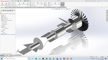 Jet Engine Part 2 Shaft in Solidworks