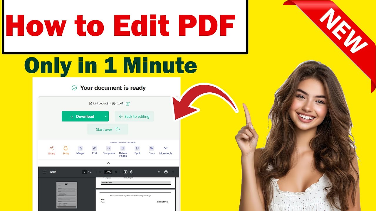 How to edit pdf in mobile or LAPTOP | Step by Step METHOD - YouTube