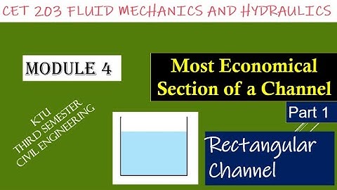 Most Economical Rectangular Channel Section