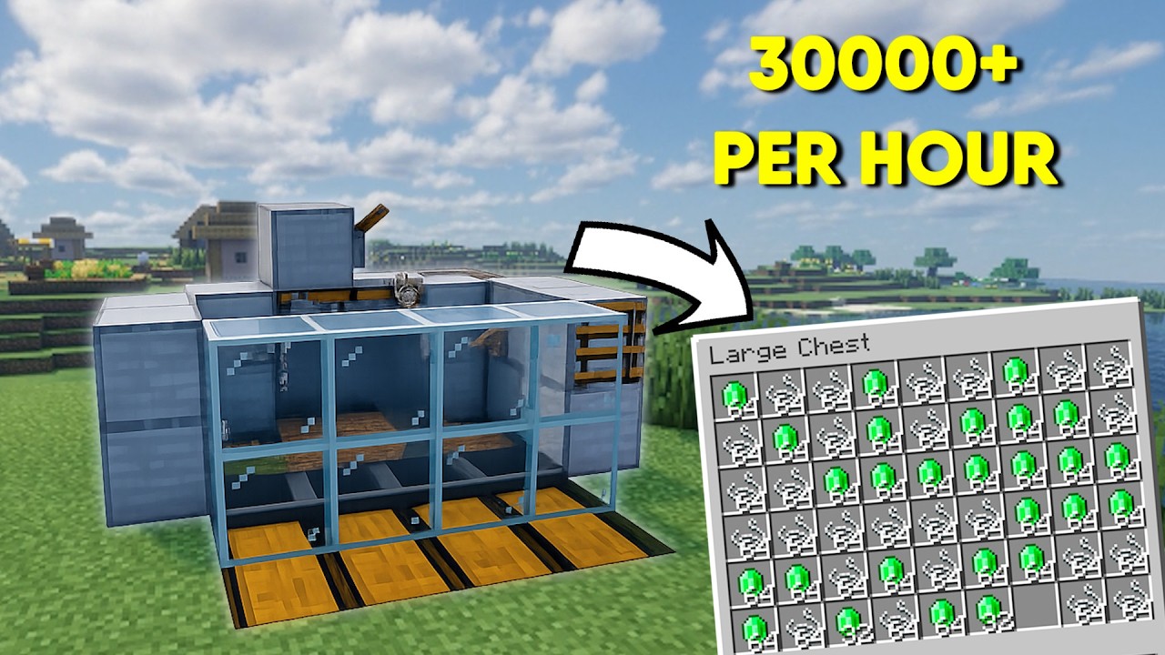 Easy automatic String and Emerald Farm 1.21+ - YouTube