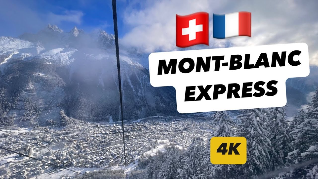 Ride through the Alps! Mont-Blanc Express Scenic Train Adventure, 4K.