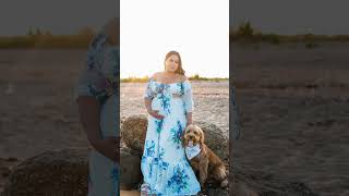 Sunset beach maternity session