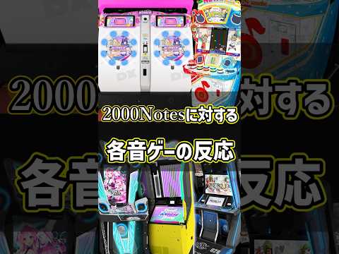 2000Notesに対する各音ゲーの反応 #iidx #sdvx #maimai #popnmusic