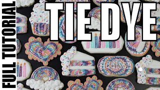 COOKIE DECORATING TUTORIAL // Tie Dye Sugar Cookie Decorating