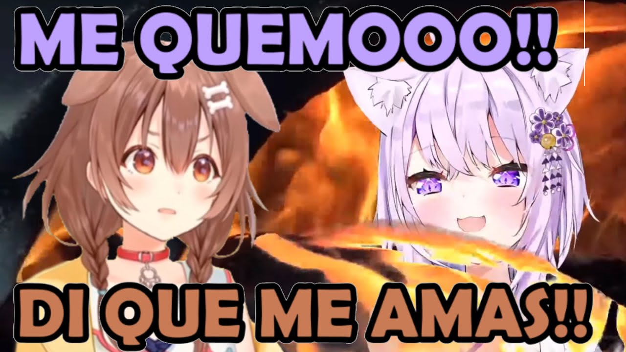 [Sub Esp] Korone PRENDE FUEGO a Okayu hasta que le diga que LA AMA 🔥🔥 [Hololive]