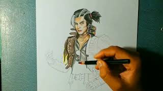 Free FireDrawing Hayato : tutorial #shorts