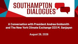 Stony Brook Southampton Dialogues - A Conversation with New York Climate Exchange CEO, M. Sanjayan
Join President Andrea Goldsmith for an engaging conversation with M. Sanjayan.
M. Sanjayan, PhD, leads The New York Climate Exchange, a first-of-its-kind climate solutions center on Governors Island anchored by Stony Brook University.
A globally recognized conservation scientist and former CEO of Conservation International, he is leading efforts to accelerate real-world climate solutions through research, education and innovation.
He has also helped bring climate and nature stories to global audiences through award-winning documentaries and broadcasts with PBS and BBC. Stony Brook Southampton Dialogues - A Conversation with New York Climate Exchange CEO, M. Sanjayan