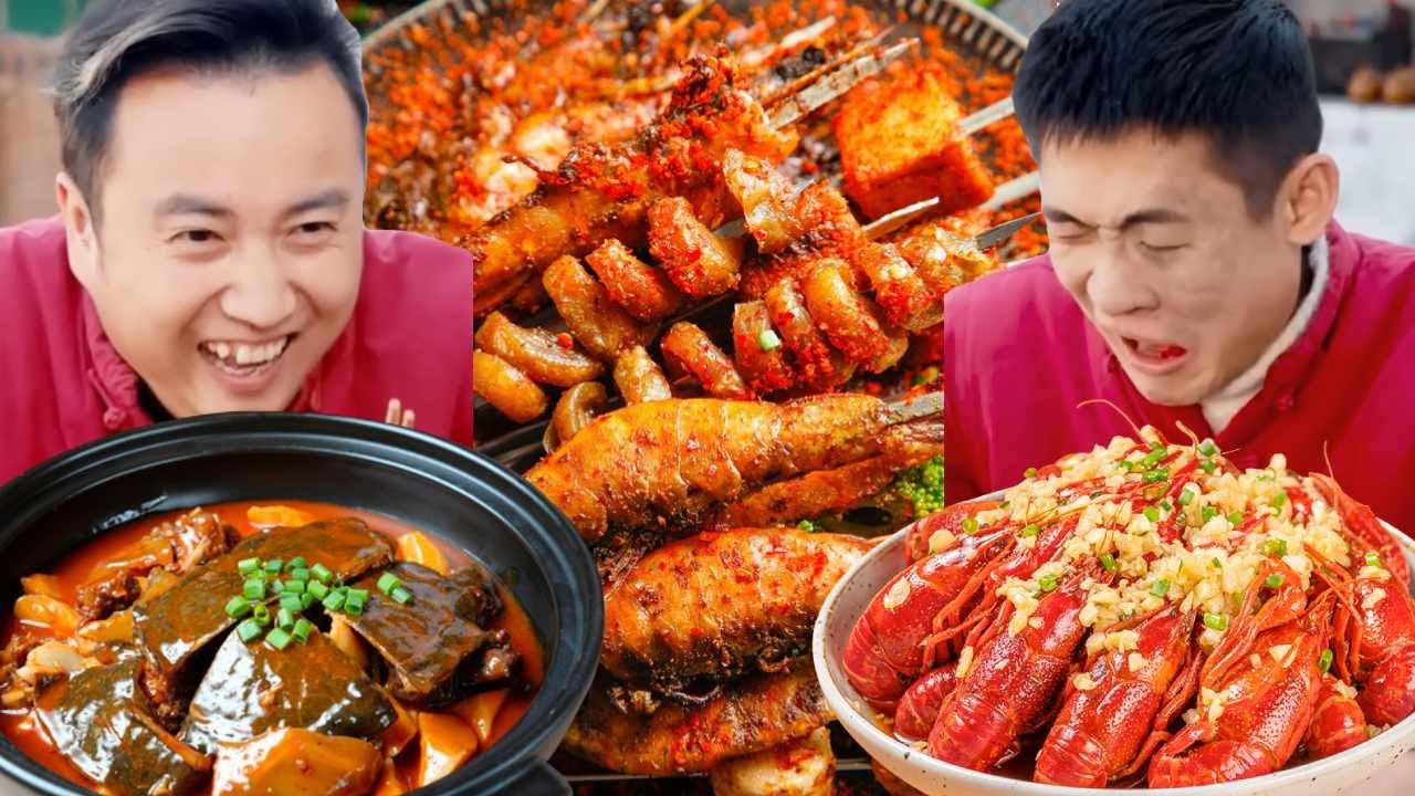 今天都是彩色的 #干饭兄弟#盲盒食物#mukbang#美食#盲盒