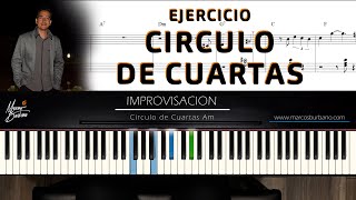 IDEAS PARA IMPROVISACION DE PIANO - Circulo de Cuartas en Am 🎹