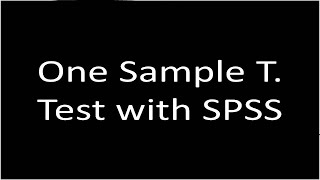 One Sample T test with SPSS