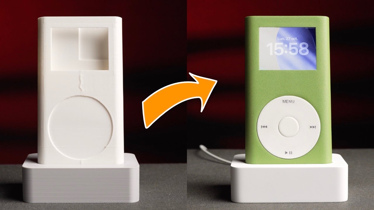 This GENIUS MECANISM is amazing ! from BAD 3D print to complete iPod mini charging dock