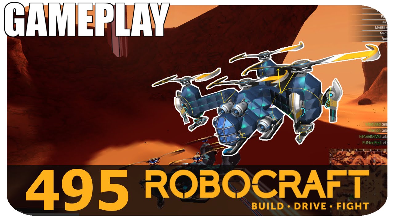 Robocraft Gameplay Tier 6 SMG Helicopter