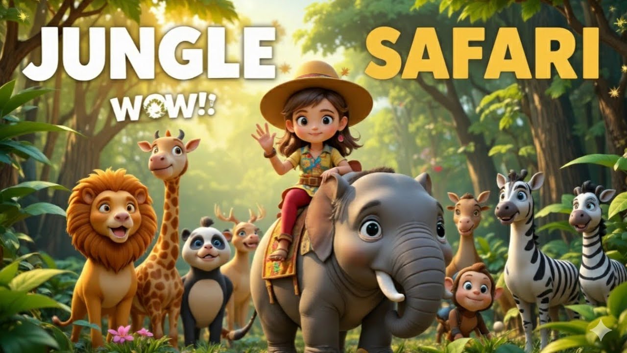 Jungle Safari 🦁🦒 | Fun Animal Song for Kids | Nursery Rhyme