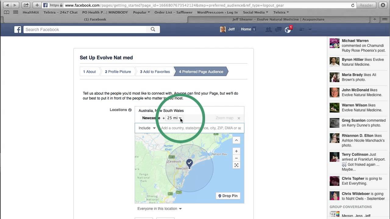Creating a FB business page YouTube