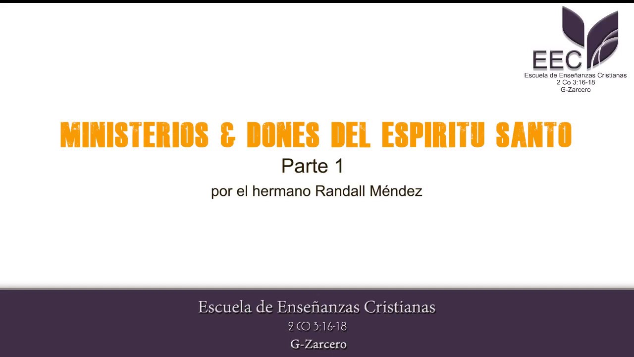 Ministerios y Dones Parte 1 YouTube