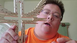 Cross made out of clothes pins