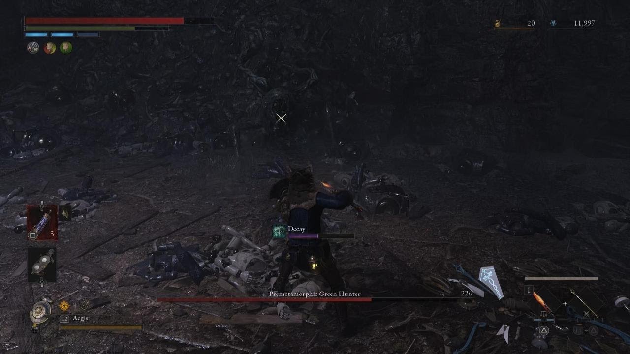 Defeating Premetamorphic Green Hunter in Lies of P: Overture