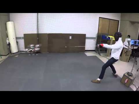 Autonomous Drone vs. Professional Fencer