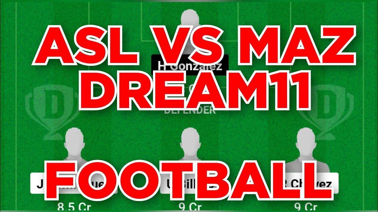 ASL vs MAZ Football dream11 team ASL vs MAZ Football dream11 prediction team win YouTube