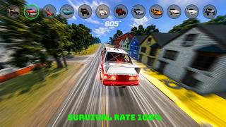 Which Car Will Survive 650 KM/H Uphill Instant Acceleration | Beamng.drive screenshot 4