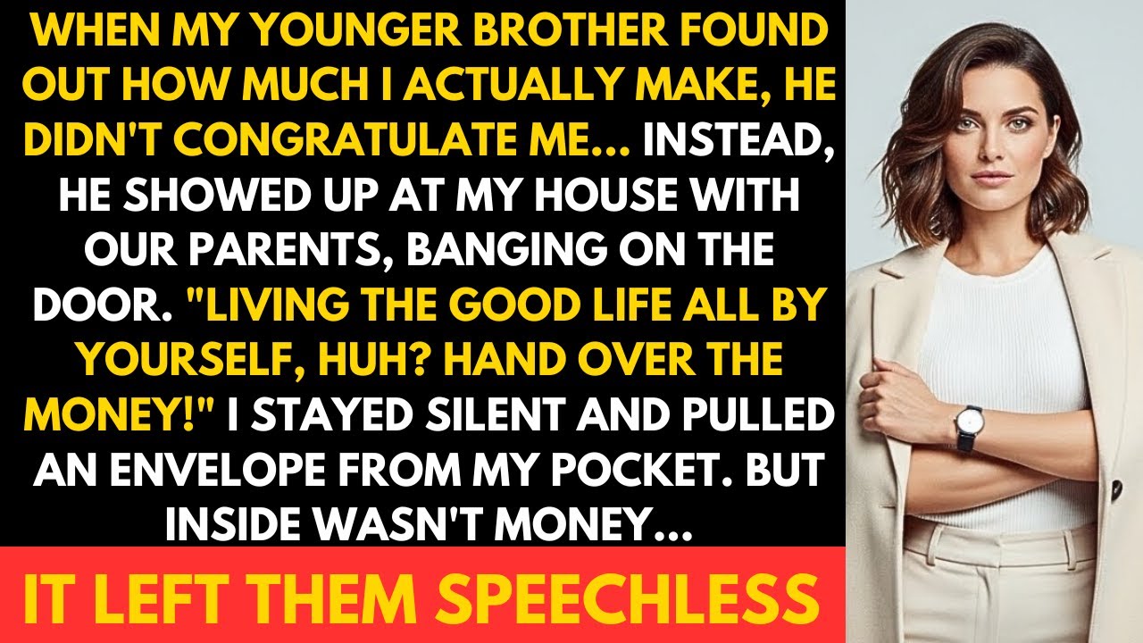 My lazy brother found out my salary. Instead of congratulating me, he brought our parents. And then.