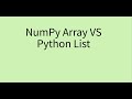 Numpy array vs Python List