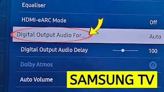 What is Digital Output Audio Format in Samsung Smart TV