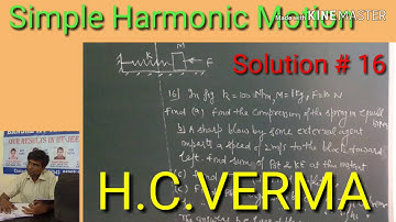 Solution  # 16/ Simple Harmonic Motion/H.C.VERMA/ IIT - JEE