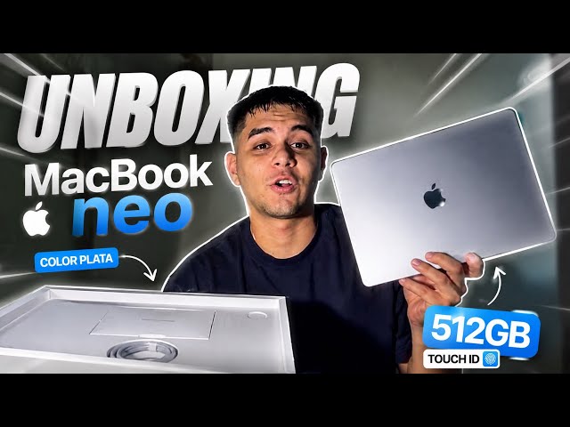 UNBOXING MacBook Neo Plata 512GB 🤯 | Touch ID + Primeras
