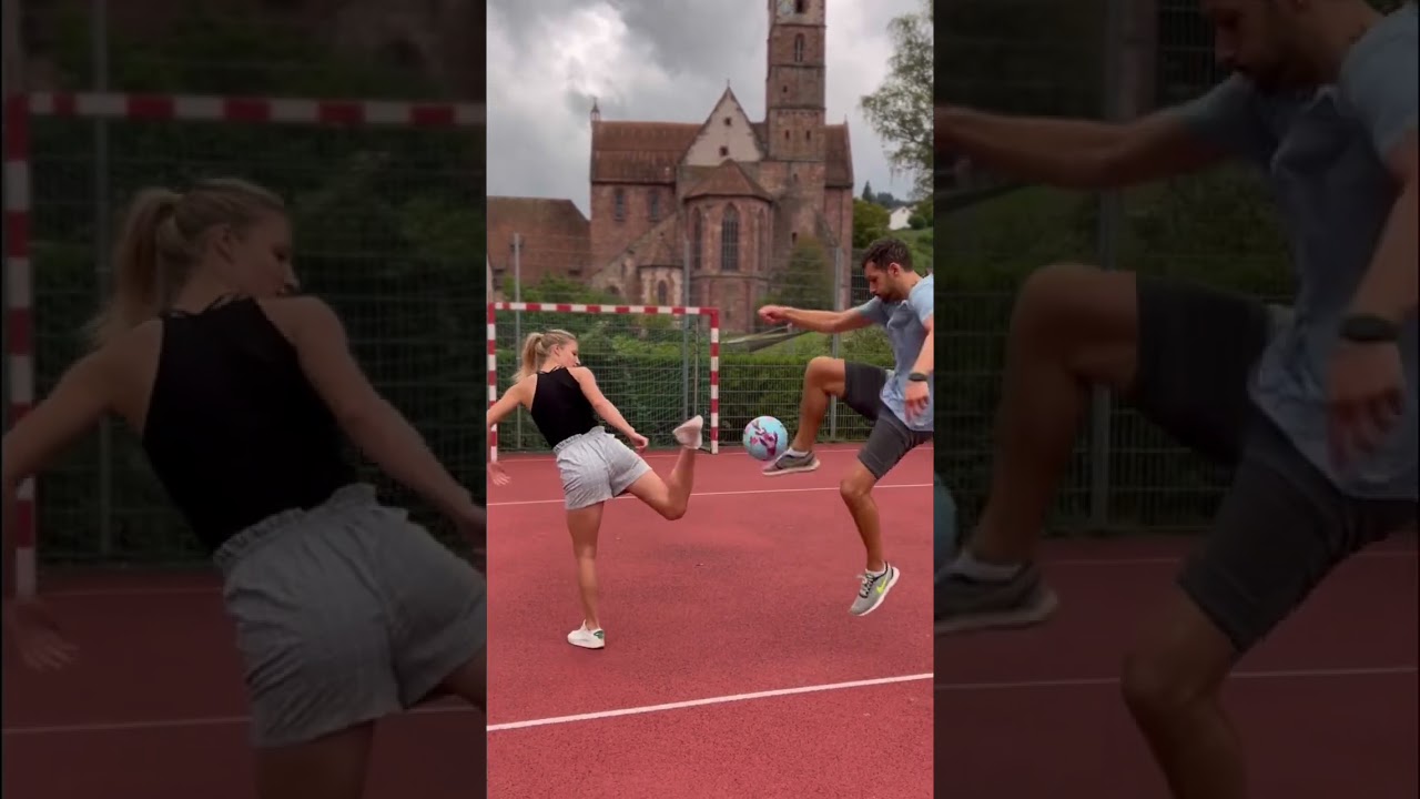 Crazy soccer couple tricks 👀👀⚽️⚽️🫶🫶🫡🫡