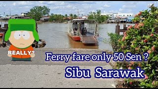 Pengkalan Ferry Sungai Bidut  Sibu Sarawak Menaiki Ferry Ke Seberang Cuma 50 Sen