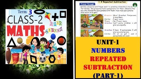 2nd std Maths term 3 unit 1 Numbers | Tn Samacheer kalvi class 2  maths/Repeated Subtraction | tamil