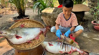 The best skill of big fish cooking by smart Chef - Big fish cooking - Chef Seyhak