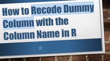 How to Recode Dummy Column with the Column Name in R