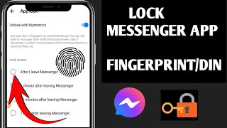 How To Lock Your Messenger App |App Lock On Facebook MessengerEnable#Messenger app lock 2025 screenshot 4