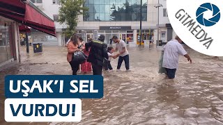 Uşakta Yağmur Yağdı Böyle Oldu