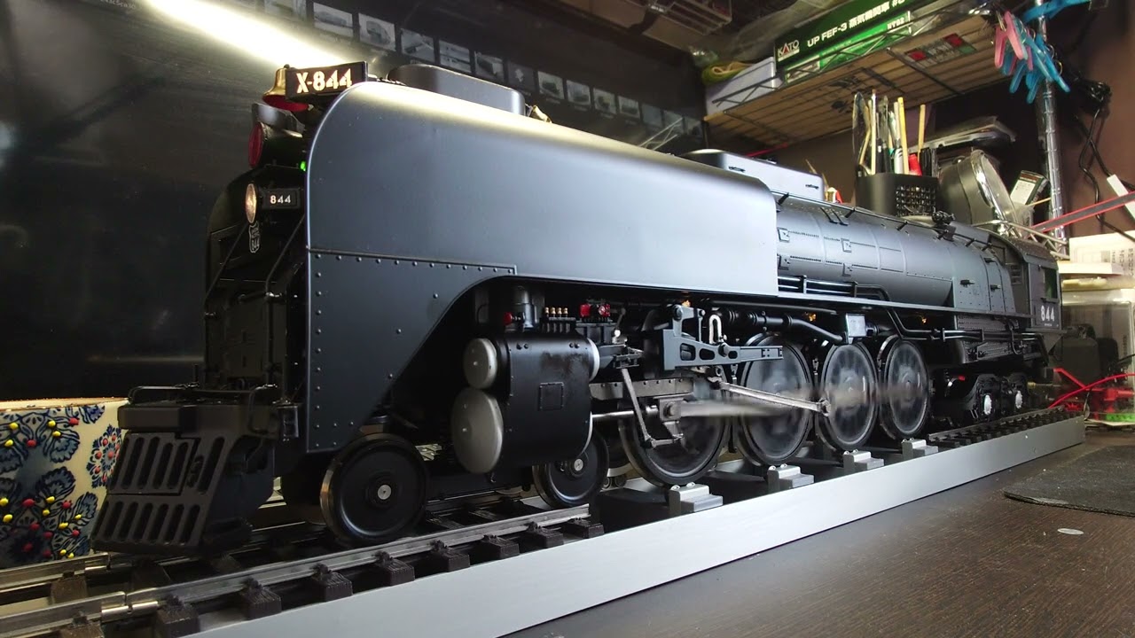 USA Trains FEF3 844 24V Full power rotation test YouTube